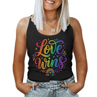 El Amor Gana El Orgullo Gay Lgbtq Igualdad Aliado Rainbow In Mangas Camiseta sin mangas para mujer - Regaloses