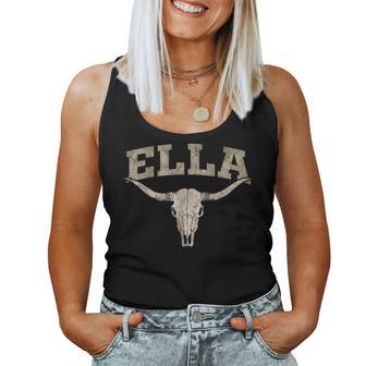 Ella Surname Retro Vintage 80S 90S For Women Women Tank Top - Thegiftio UK
