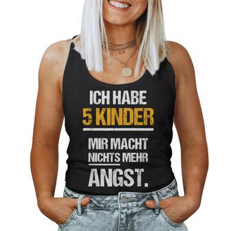 Eltern 5 Kinderpruch Lustigater Mutter Papa Mama Tank Top Frauen - Seseable