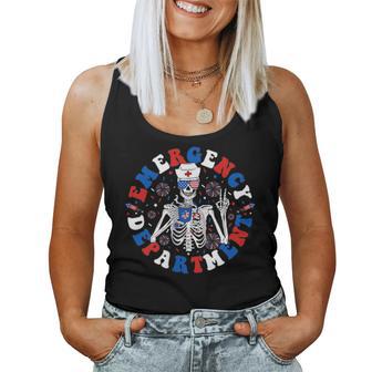 Er Nurse Usa American Flag Emergency Department 4Th Of July Women Tank Top - Monsterry DE