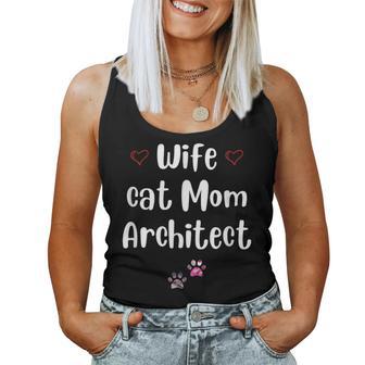 Esposa Gato Mamá Arquitecto Es Día De La Madre De Marido & Niños Camiseta sin mangas para mujer - Regaloses