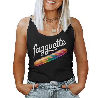Fagquette Rainbow Bread Humorous Lgbtq Pride Bakery Women Tank Top - Thegiftio UK