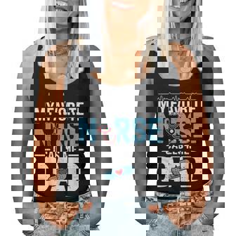 My Favorite Nurse Calls Me Dad Father's Day Rn Healthcare Women Tank Top | Seseable UK