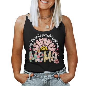 My Favorite People Call Me Mema Girly Women Women Tank Top - Thegiftio UK