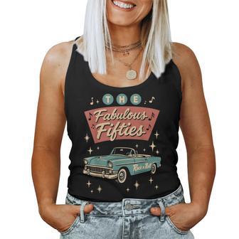The Fifties 1950S Car Music Checkerboard Rockabillyock Hop Canotta da donna - Novitaregali