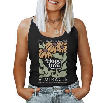 Floral It's A Beautiful Day For A Miracle Ivf Transfer Day Women Tank Top | Mazezy