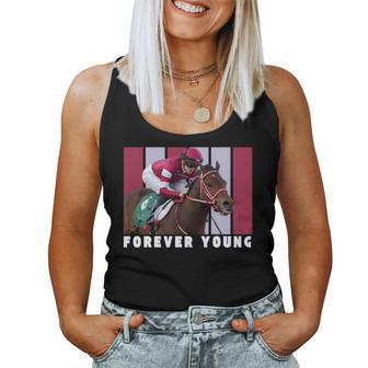 Forever Young Horse、競馬、デルマール、サンタアニタ 長袖tシャツ レディースタンクトップ - Kawaiitshirt