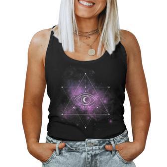 Forma De Estrella Mágica Galaxy Con Ojo Que Todo Loe En Estilo Boho Camiseta sin mangas para mujer - Regaloses