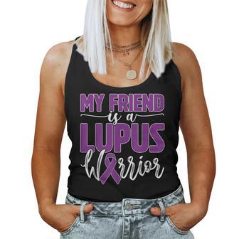 My Friend Is A Lupus Warrior Family Support Mama Purple Ribb Women Tank Top - Monsterry