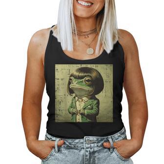 Frog Bob Haircut Bangs Wig Meme Animal Kids Women Tank Top - Monsterry