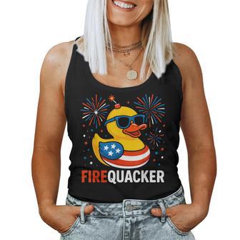 4Th Of July Duck Firequacker Patriotic Fourth Of July Women Tank Top | Seseable UK
