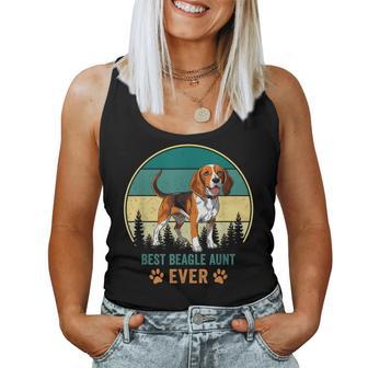 Best Beagle Aunt Ever Vintage Puppy Lover Retro Women Tank Top - Thegiftio UK