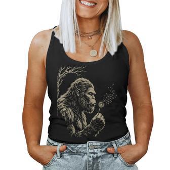 Blowing Wishes Bigfoot Dandelion Sasquatch Wish Men Women Tank Top - Thegiftio UK