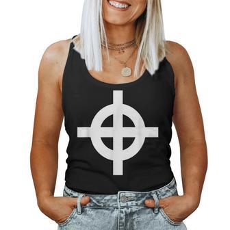 Celtic Wheel Cross Circle And Women Women Tank Top - Monsterry