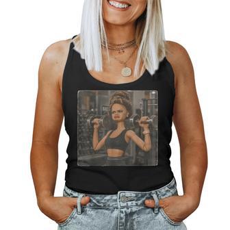 Disgusting Gym Girl Gym Workout Meme Lifting Weights Women Tank Top - Thegiftio UK