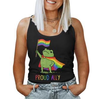 Frog Meme Proud Ally Pride Rainbow Lgbtq Gay Lesbian Women Tank Top - Thegiftio UK