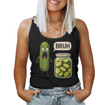 Pickle Bruh Meme Humor Cucumber Boys Girls Women Tank Top - Thegiftio UK