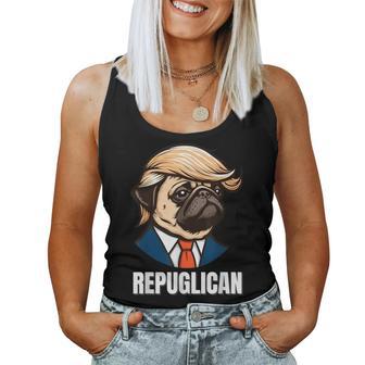 Republican Pug Political Dog Repuglican Women Women Tank Top - Thegiftio UK