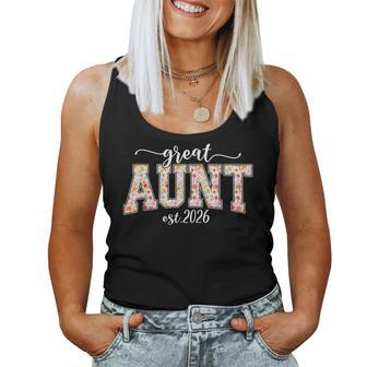 Future Great Aunt Est 2026 Promoted To Great Aunt Women Tank Top - Thegiftio