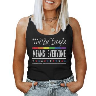 Gay Pride We The People Everyone Lgbt Rainbow Flag Women Women Tank Top - Thegiftio UK