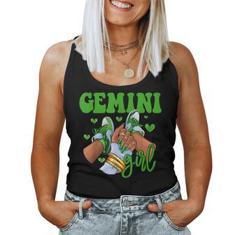 Gemini Girl Shoes Astrology Zodiac Sign Black Women Women Tank Top - Thegiftio UK