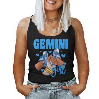 Gemini Girl Sneakers Astrology Zodiac Sign Black Women Women Tank Top - Thegiftio UK