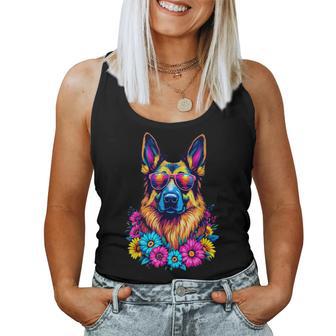 German Shepherd Women Girls Spring German Shepherd Dog Women Tank Top - Thegiftio UK