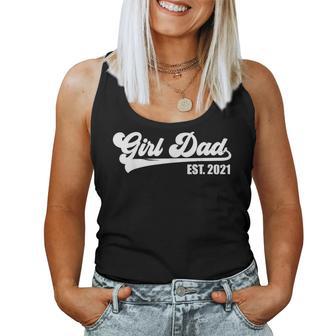 Girl Dad Est 2021 Retro Proud Vintage Father Of Daughters Women Tank Top - Monsterry UK