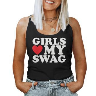 Girls Heart My Swag Hip Hop Love Women Tank Top - Thegiftio UK