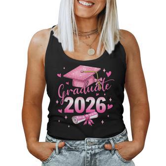 Graduate 2026 For Class Of 2026 Pink Graduation Girls Women Women Tank Top | Seseable UK