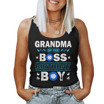 Grandma Of The Birthday Boy Baby Boss Family Love Women Tank Top - Thegiftio