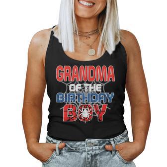 Grandma Of Birthday Boy Spider Bday Party Family Matching Women Tank Top - Monsterry UK