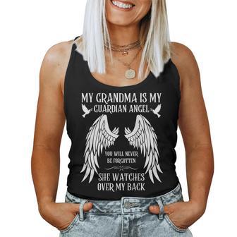 My Grandma Is My Guardian Angel In Heaven Memory Memorial Women Tank Top - Thegiftio UK