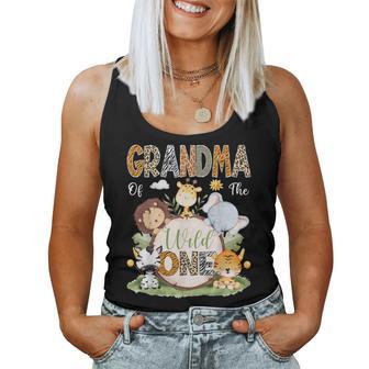 Grandma Of The Wild One First Birthday Safari Woodland Women Tank Top - Thegiftio UK