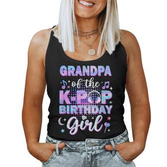 Grandpa Of The K-Pop Birthday Girl Matching Family Music Women Tank Top - Monsterry