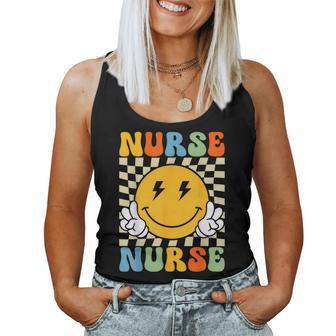 Groovy Nurse For Smile Face Nursing Women Tank Top - Thegiftio UK
