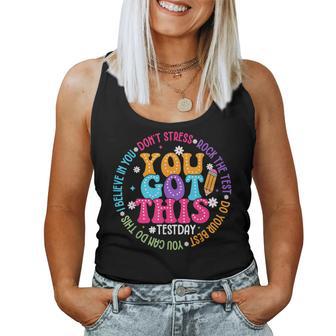 Groovy Test Day State Testing Teacher Men Women Tank Top - Thegiftio