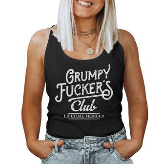 Grumpy Fuckers Club Lifetime Member Sarcastic Women Tank Top | Mazezy
