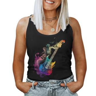 Guitare Électrique Couleurs Musicien Coloré Guitare Cadeau P Débardeur pour femme - Cadeauxyz