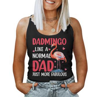Happy Father's Day Flamingo Dadmingo Like A Normal Dad Men Women Tank Top - Monsterry UK