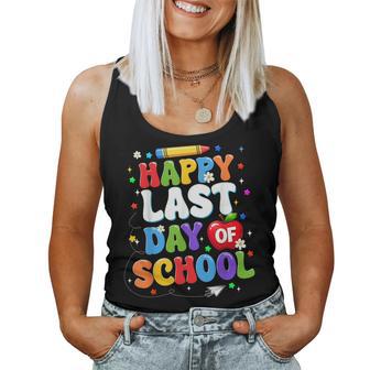 Happy Last Day Of School Summer Graduation Teacher Kid Women Tank Top - Monsterry