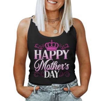 Happy Mother's Day 2026 Crown Pink For Mom & Grandma Women Tank Top | Mazezy