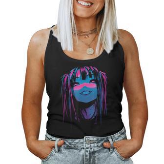 Horror Anime Waifu Girl Japanese Vampire Graphic Women Tank Top - Thegiftio UK