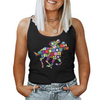 Horse Lover Derby Horse Racing Racing Silks Jockey Women Tank Top - Monsterry