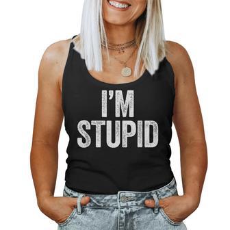 I'm Stupid Kids Matching I'm With Women Tank Top - Thegiftio UK
