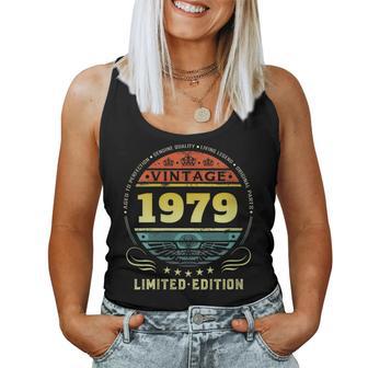 Intage 1979 Edición Limitada 1979 De Cumpleaños Cuello Camiseta sin mangas para mujer - Regaloses