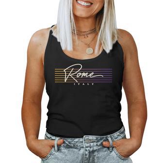 Italia Nostálgico Estilo Retro Roma Cuello Camiseta sin mangas para mujer - Regaloses