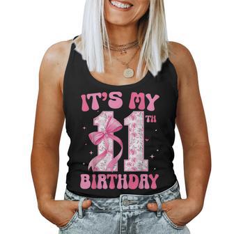 Its My 11Th Birthday Coquette Bow 11 Year Old Party Girl Women Tank Top | Mazezy