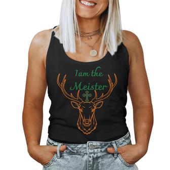 Jaegermeister Meister Deer Family Dad Mum Cheeky レディースタンクトップ - Kawaiitshirt