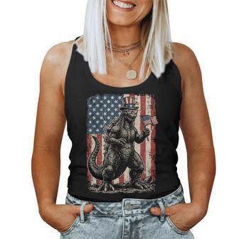 Japanese Lizard Monster Us Flag 4Th Of July Kids Women Tank Top - Thegiftio UK